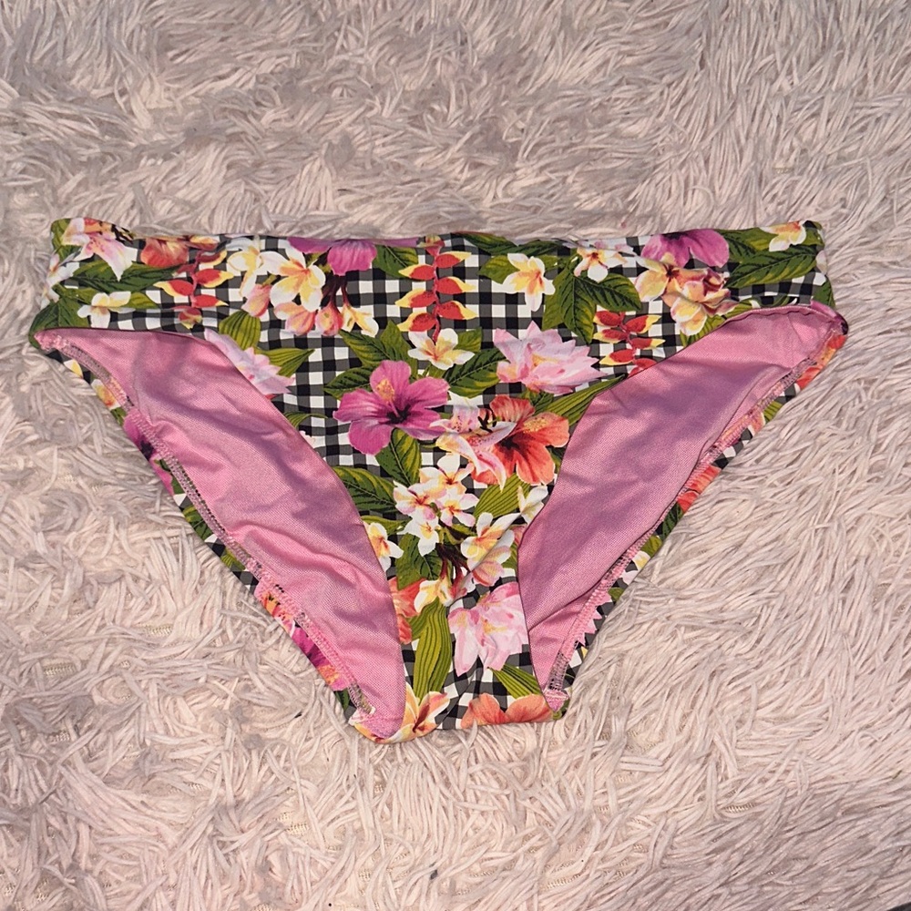 Floral and Gingham Bikini Bottoms